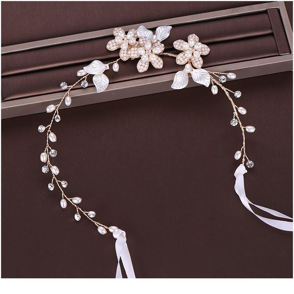 

ailibride pearl headband flower pearl gold hair vine tiara bride hair jewelry wedding headband headpiece bridal hair ac qylfpm