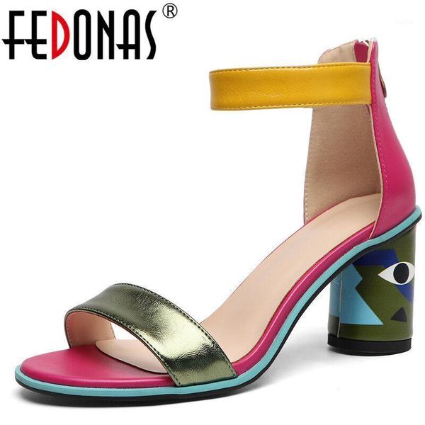 

women sandals prints high heels summer party wedding shoes microfiber woman peep toe pumps1, Black