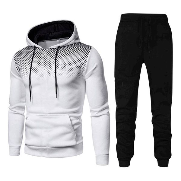 

yoga outfit men gradient cardigan suit tracksuits spring autumn hoodie jogging trousers fitness casual clothing sportswear set plus size