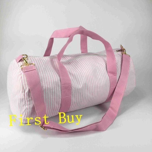 

storage bags 30pcs/lot seersucker duffle monogramed customized travel large sports