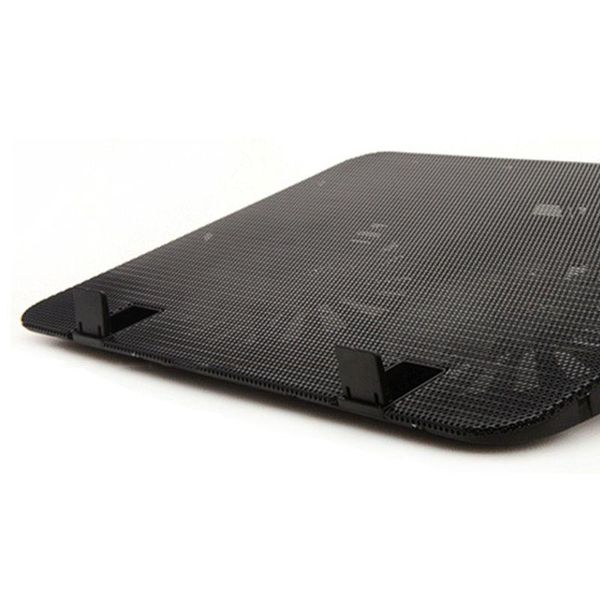 

metal panel dual fan notebook cooler lapcooling pad slim stand for 15.6\" pc pads