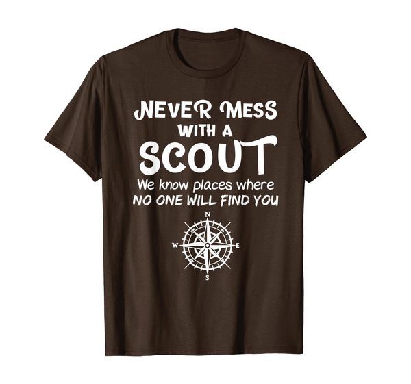 

scout shirt never mess with a scout t-shirt, White;black
