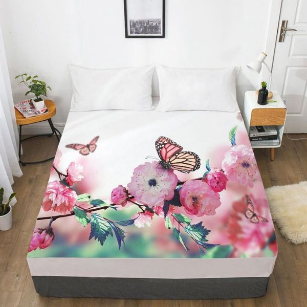 

sheets & sets 3d fitted sheet custom twin full queen king size mattress cover with elastic bed 200x220 bedding for wedding microfiber