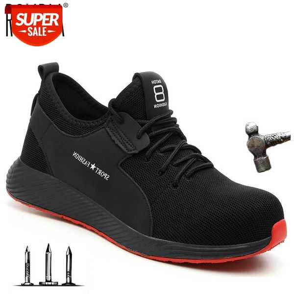 

roxdia brand plus size 36-46 steel toecap men women work & safety boots fashion lightweight sneakers casual male shoes rxm124 #ts38