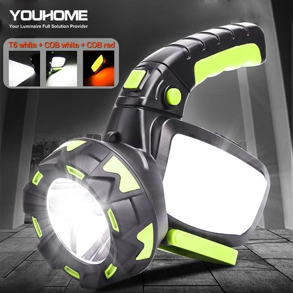 

portable lanterns super bright led waterproof warning light usb rechargeable powerful torch searchlight for camping hiking