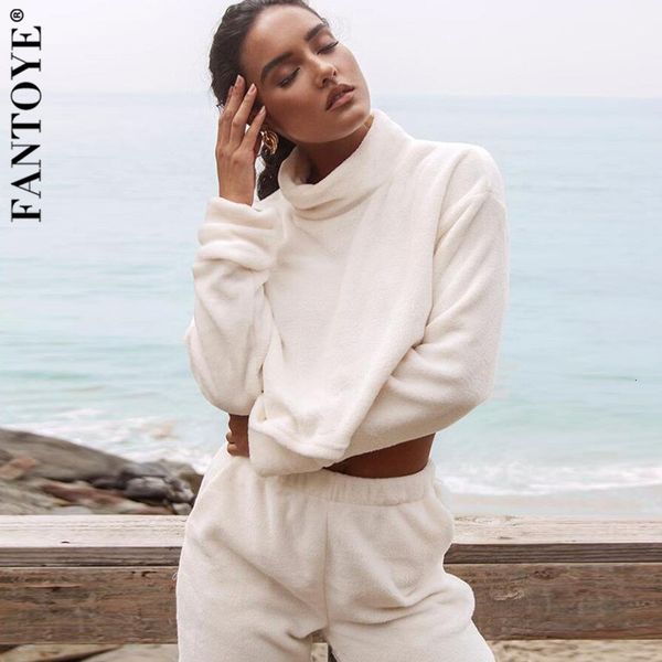 

2021 autumn new turtleneck and pants women 2 piece set jumpsuit winter cashmere women's suit casual outerwear aorw, Gray