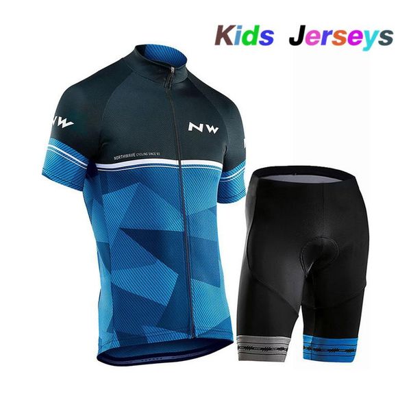 

racing sets team children summer cycling clothing kids road bicycle short sleeve jersey kit mtb bike maillot roupa ciclismo, Black;blue