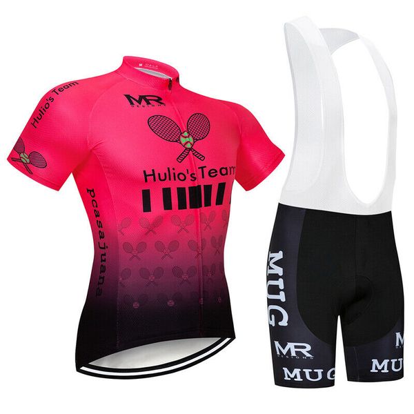 

2021 mens cycling jersey & bib short set, Black;red