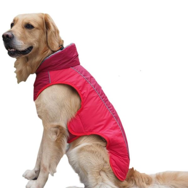 

dog apparel clothes for large dogs winter waterproof cotton coat labrador golden retriever fleece thicken jacket vest pet products