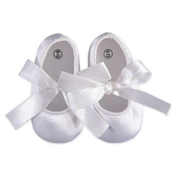 Damızlık Lüks Beyaz Saten Bebek Gösterisi Vaftiz Kız Ayakkabı Vaftiz Bebek İlk Yürüyüşe El Yapımı Vintage Dantel Ayakkabı 210317