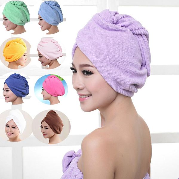

towel microfibre after shower hair drying wrap womens girls lady's quick dry hat cap turban head bathing caps tools