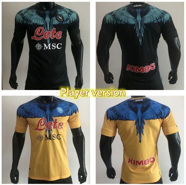 

2021 2022 player version insigne napoli soccer jersey naples kits 20 21 22 zielinski maradona mertens callejon rphjgkdam, Black;yellow