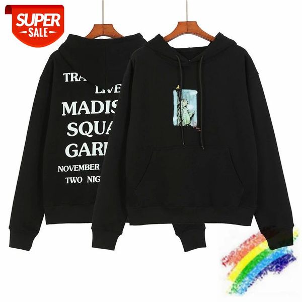 

heavy fabric fleece travis scott tee astroworld hoodie men women 1:1 pullovers statue of liberty hooded sweatshirts #an4g, Black