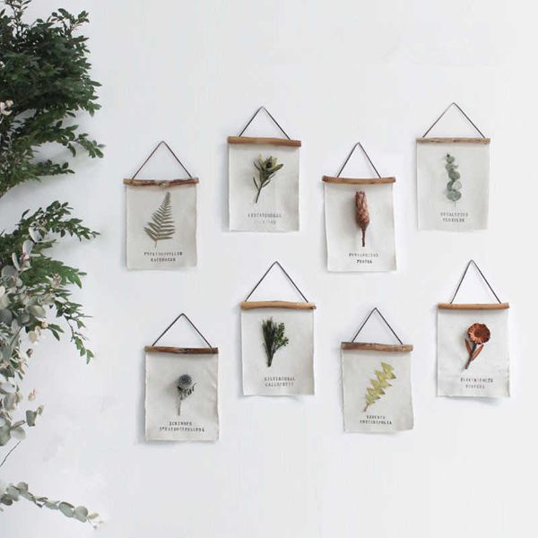 Cutelife Nordic Ins Shate Wood Wall Hanging Гобелен Винтаж Маленький Цветочный Одеял Гобелен Ручной Ткань Обои Декор дома 210609