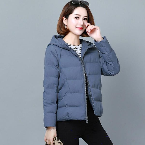 

women's trench coats winter plus size hooded short cotton-padded female jacket outwear 2021 warm wedded jackets blue/red/black loose ov, Tan;black