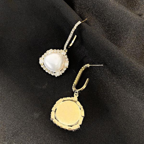 

dangle & chandelier luxury water drop pearl pendant earrings for women fashion golden jewerlry women's gift all match, Silver