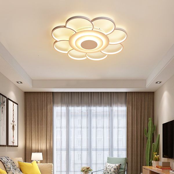 

modern flower chandeliers led white lamp from ceiling to living room fourth study kitchen acrylic lighting interior lamps ptru