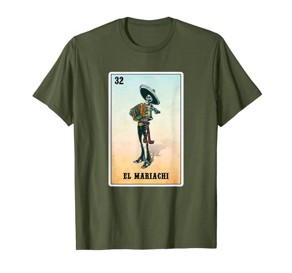 

Musico El Mariachi Loteria Card T Shirt Mexico, Mainly pictures