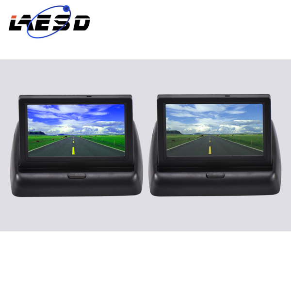 

car rear view cameras& parking sensors laesd 4.3" foldable camera mirror monitor tft screen smart rearview working with reverse auto