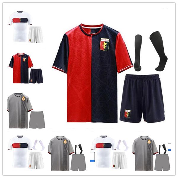 

2021 2022 genoa c.f.c soccer jerseys home away third zappacosta maglia pandev cassata pjaca men uomini jersey 21 22 kid football shirts unif, Black;yellow
