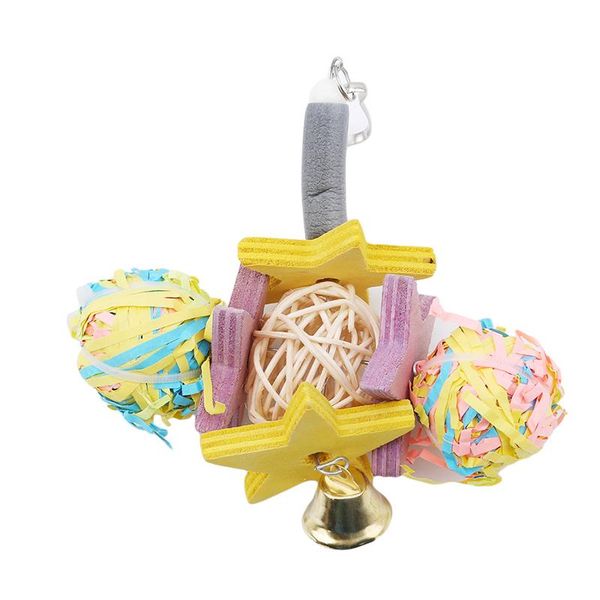 

other bird supplies craft birds toys with bell wood toy shredder pet parrot parakeet ball cockatiel chew bites cages