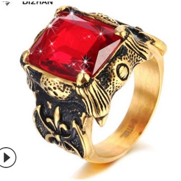 

up-market 2pcs/lots charming gold inlay diamond l men's ring size 8--13 b v, Silver