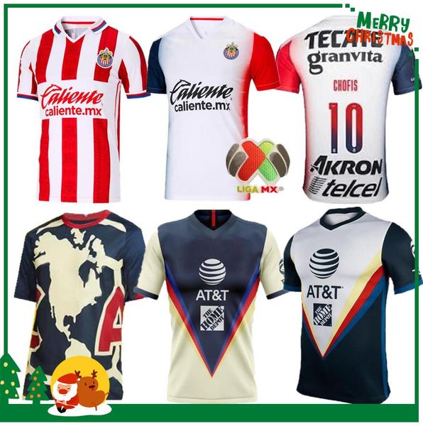 

2020 2021 chivas guadalajara club america soccer jersey 20 21 club de cuervos football shirt, Black;yellow