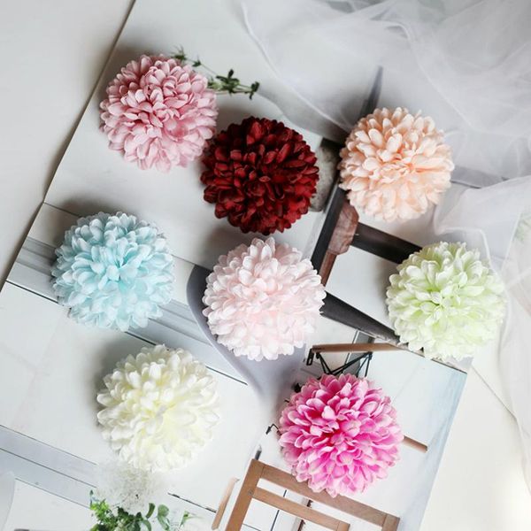 

decorative flowers & wreaths 10pcs artificial flower silk chrysanthemum ball wedding decoration birthday party performance stage layout gift