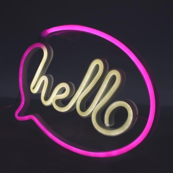 

night lights 1pc creative hello modeling neon light colorful indoor ornament