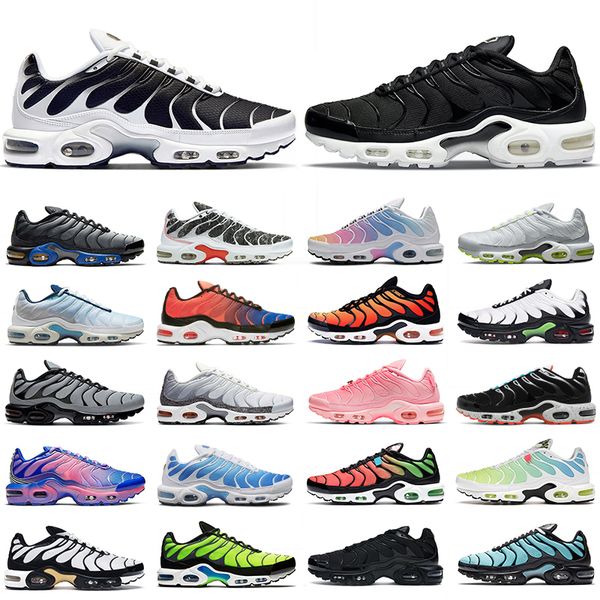 

2021 tn plus running shoes mens hyper blue particle grey triple black white aqua silver atlanta red pink rainbow men women trainers outdoor