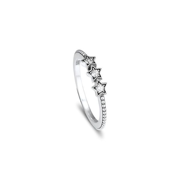 

cluster rings celestial stars ring 925 sterling silver jewelry pave stone crystal winter lady for women clear cz stackable, Golden;silver