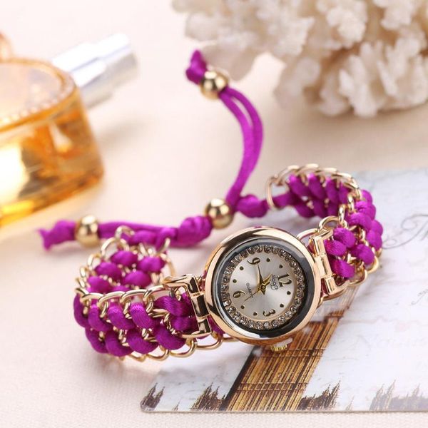 

wristwatches fashion women bracelet watch gold quartz gift wristwatch dress leather casual watches, Slivery;brown