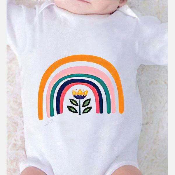 

one piece jumpsuit 0-24 months rainbow printed newborn boys winter clothing baby romper cotton girls infant outfits long sleeve, Blue