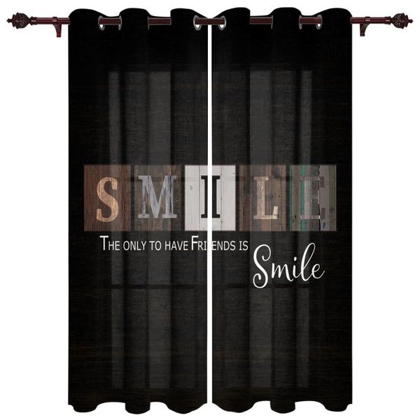 

exquisite home curtains wood grain retro living room bedroom kitchen translucent polyester decorative curtains