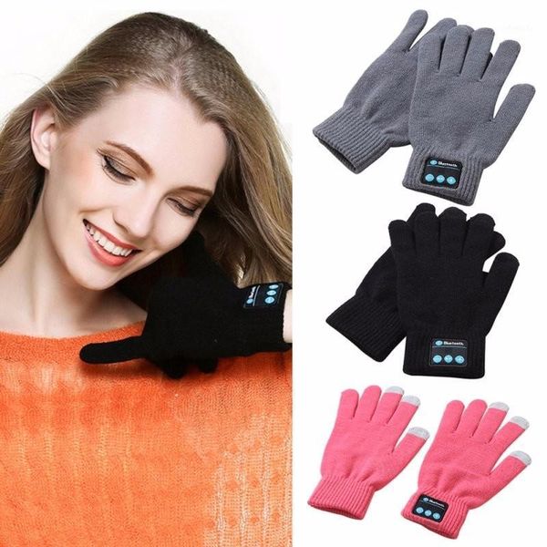 

activity trackers 2021 fashion gloves couple winter knit warm talk wear answer the phone1