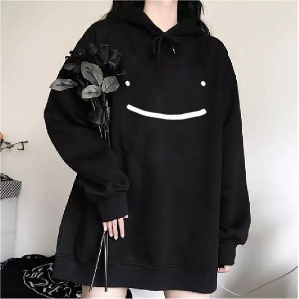 

women's hoodies & sweatshirts women aesthetic oversized hoodie harajuku men wram long sleeve kawaii clothes anime moletom, Black