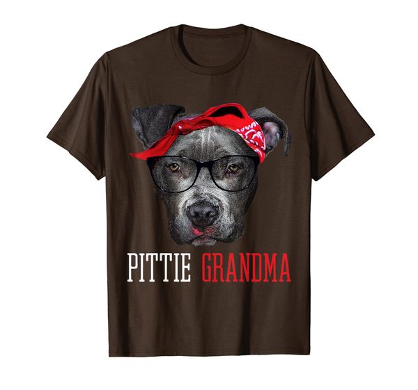 

pittie grandma granny pitbull dog lovers gift t-shirt women, White;black