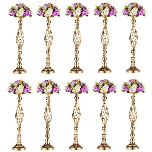 

candle holders 10pcs metal flower arrangement holder stand set candelabra for wedding party dinner table centerpiece event decoration