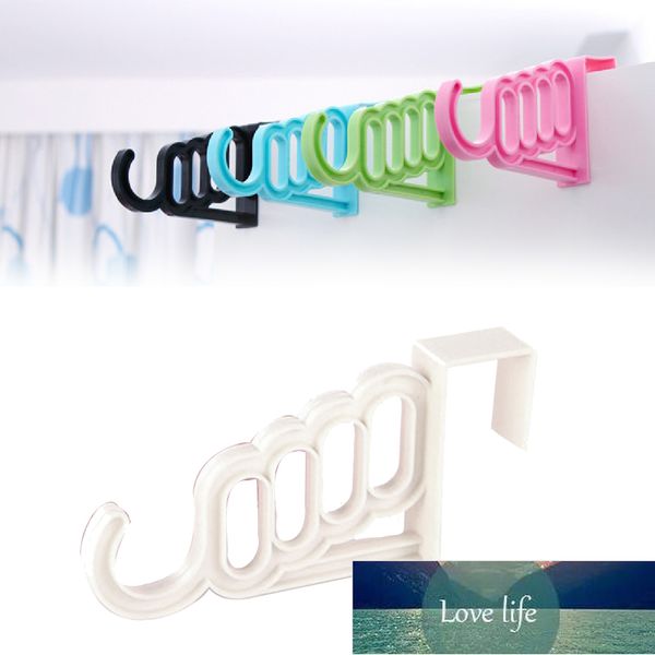 Accessori per la casa multifunzione Appendiabiti pieghevole Stendino Vestito a 5 fori Porta del bagno Organizzatore in plastica Rack di stoccaggio Prezzo di fabbrica design esperto Qualità