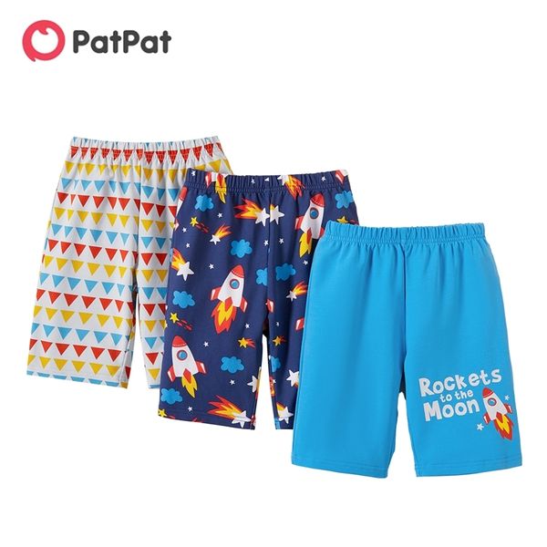 Verão 3 pcs toddler menino casual veículo calções de calças para 3-6y crianças roupas de algodão 210528