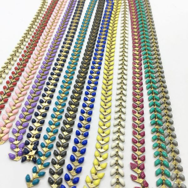 

chains 2meter metalcopper 6mm unique fishbone fishtail arrow v-chain diy couple anklet necklace bracelet femme jewelry design wholesale, Silver