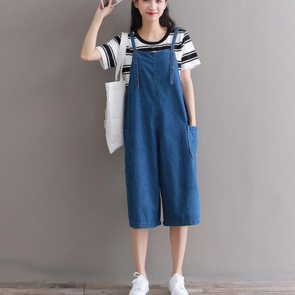 

women's jumpsuits & rompers summer women denim romper jumpsuit casual jean overalls loose one piece for, Black;white