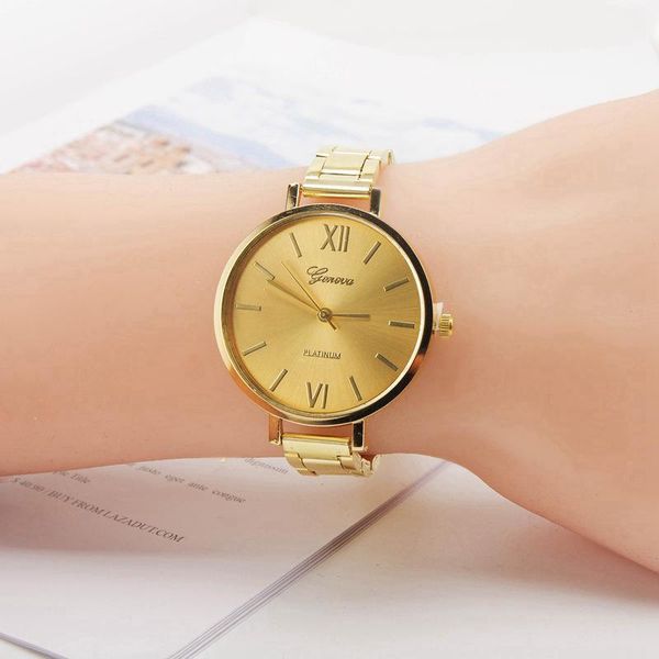 

wristwatches fashion fine strap watches women stainless steel bracelet ladies quartz dress clock, Slivery;brown