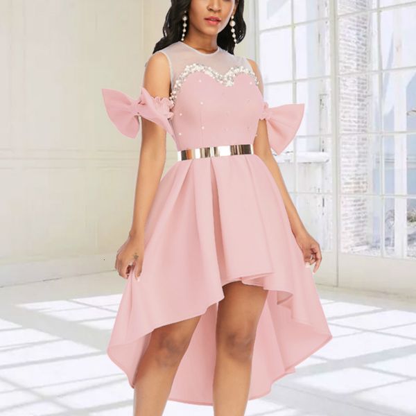 

2021 new women a line pleated with bead christmas bowtie patchwork mesh party celebrate event date out occation vestidos nain, Black;gray