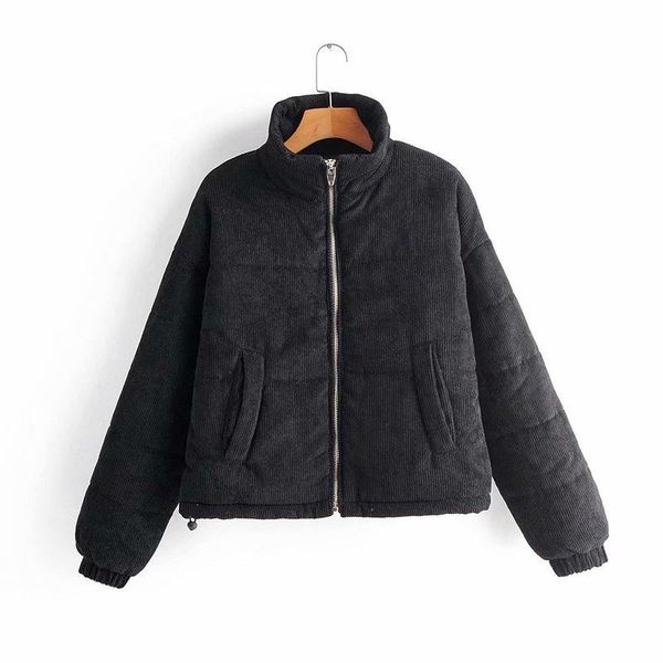 

women's jackets sy88-341 european and american fashion corduroy cotton jacket, Black;brown