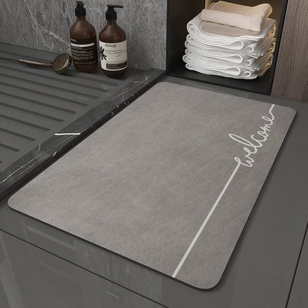 

napa leather absorbent foot mats non-slip quick-drying mats bathroom non-slip bathroom entrance door carpets