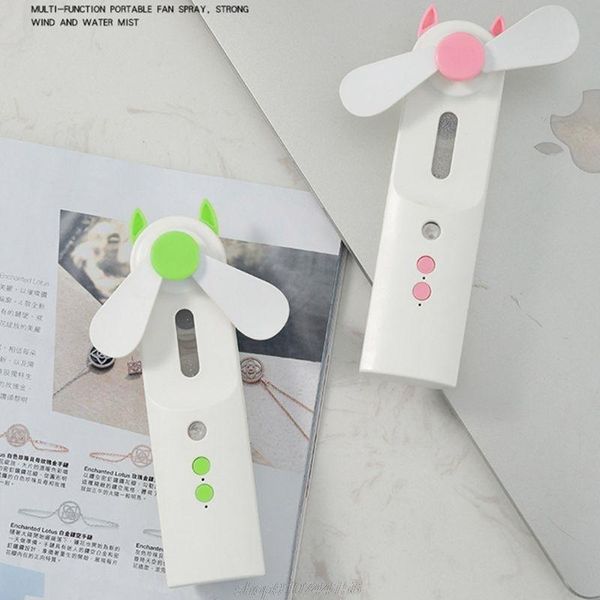 

electric fans mini handheld usb charging fan air humidifier moisturizer low noise water spray mist indoors outdoors n24 20 drop