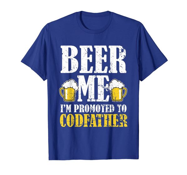 

beer me i'm promoted to godfather tshirt drinking men gift, White;black
