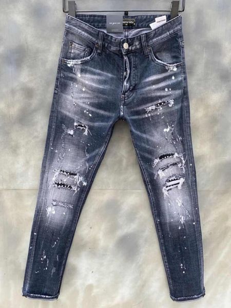 

men's jeans 2021 slim fit men basic casual denim trousers plus size brand clothing 012, Blue