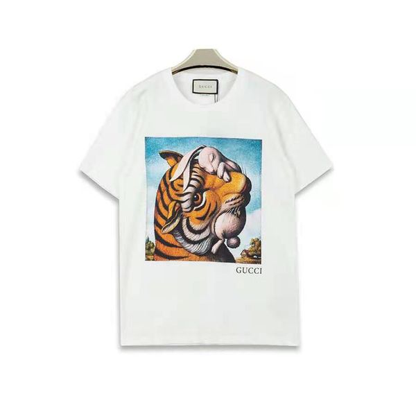 

wqq summer new fashion brand cotton short sleeve t-shirt new brand men's trend short sleeve men's trend round neck t-shirt, White;black